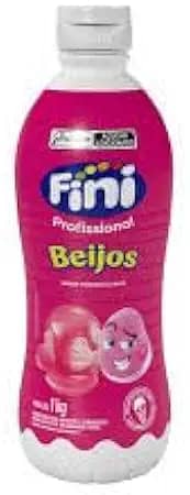 Calda Para Sorvete Beijos, Sabor Morango e Nata, Cobertura Premium para Sobremesas, 1kg