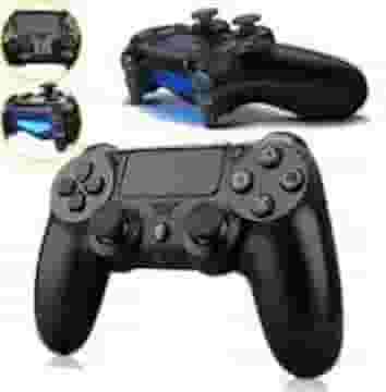 Doubleshock Controle Sem Fio para PlayStation 4, Compatível com PC e Android, Preto, com Touch Pad, Sensor Six-Axis, Vibração, Bateria Recarregável, 16x11x6 cm