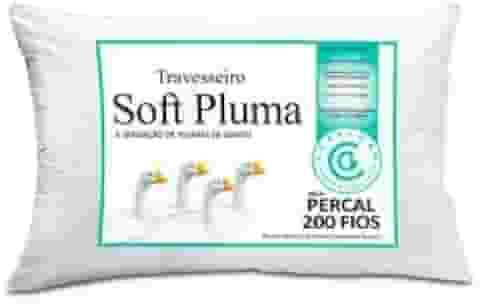 Travesseiro Soft Pluma com Enchimento de Plumas, 200 g