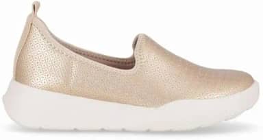Tênis Piccadilly Joanete, Slip On Feminino, Dourado Claro, Conforto