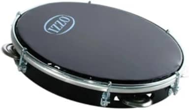 Pandeiro Izzo 10" ABS Preto com Pele Preta
