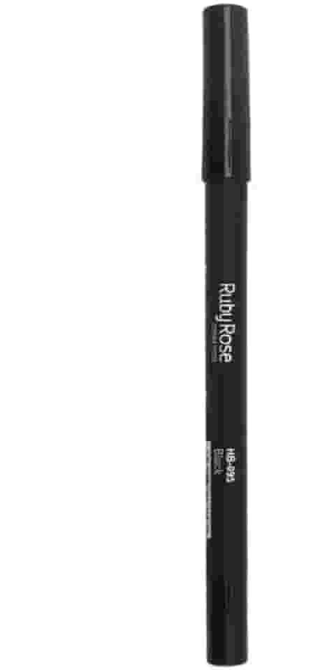 Lápis Delineador para Olhos a Prova D'água Carbon Black Ruby Rose HB-050