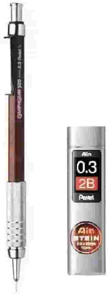 Lapiseira Pentel Graphgear 500 0,3mm+grafite Ain Stein 03 2b