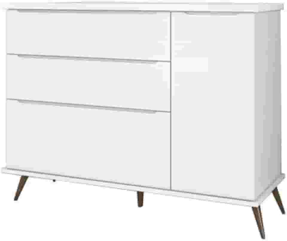 Cômoda Sapateira Alice 3 Gavetas para Quarto de Bebê Infantil - Phoenix Baby