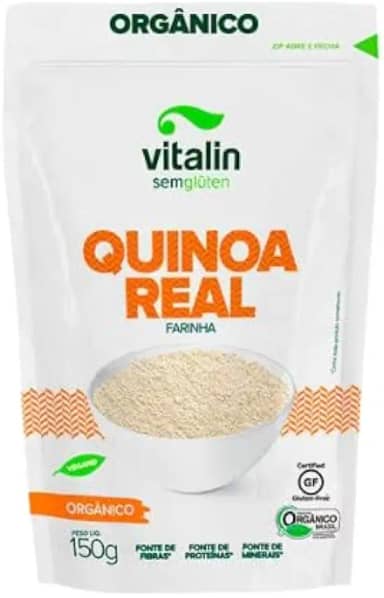 Kit 2X: Farinha de Quinoa Real Orgânica Sem Glúten Vitalin 150g