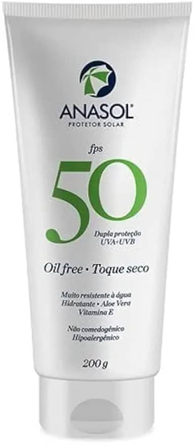 Protetor Solar Anasol Fps 50 Oil Free Toque Seco 200ml