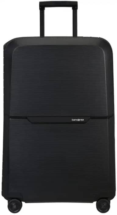 Mala Grande Magnum Eco Samsonite Polipropileno Cadeado Tsa 4 Rodas Duplas Giro 360 Preto