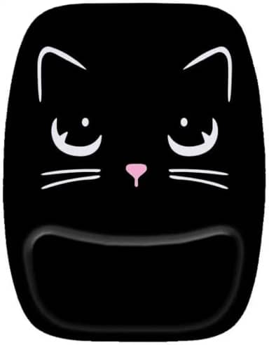 Mouse Pad Ergonomico Gato Preto