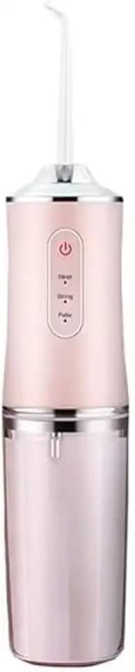 Irrigador Oral Elétrico Supersônico, 3 Modos, Tanque 220ML, Limpeza Profunda para Dentes e Gengiva - ROSA - Premium