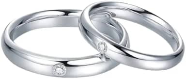 Aliança Compromisso Namoro Prata Ajustável Pedra Brilhante