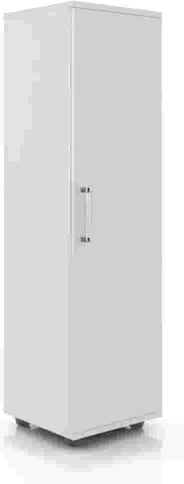 Armário Multiuso com Pé | 1 Porta e 3 Prateleiras para Cozinha, Lavanderia e Sapateira (Branco)