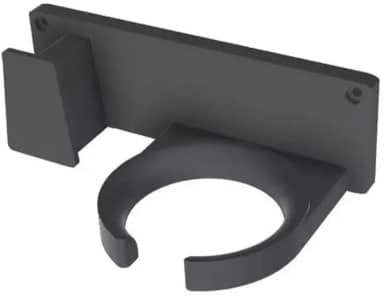 Suporte De Parede P/Secador De Cabelo e Chapinha - Universal C/Parafusos (Preto)