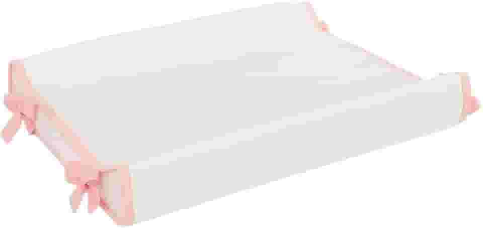 Trocador Americano Bebe Comoda Fralda Com Abas Impermeavel Anatomico Com Capa Plástica Algodão Macio Palha com Rose (65cm x 45cm)