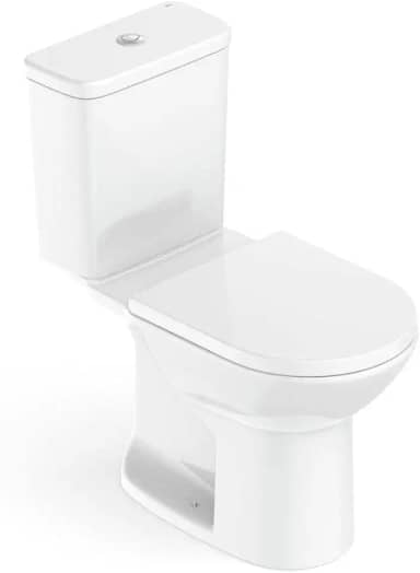 Kit Bacia com Caixa, Assento Polipropileno com Queda Amortecida e Complementos de Instalação Round