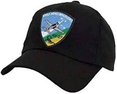Boné Fab At 27 Força Aérea Brasileira Preto Ajustável Esportivo Militar Adulto Unissex