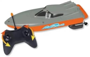 Super Lancha de Controle Remoto - Brinquedo Aquático - Velocidade e Diversão Garantida - Cores Verde/Roxo e Laranja/Cinza - Ideal para piscinas e lagos (Laranja/Cinza)