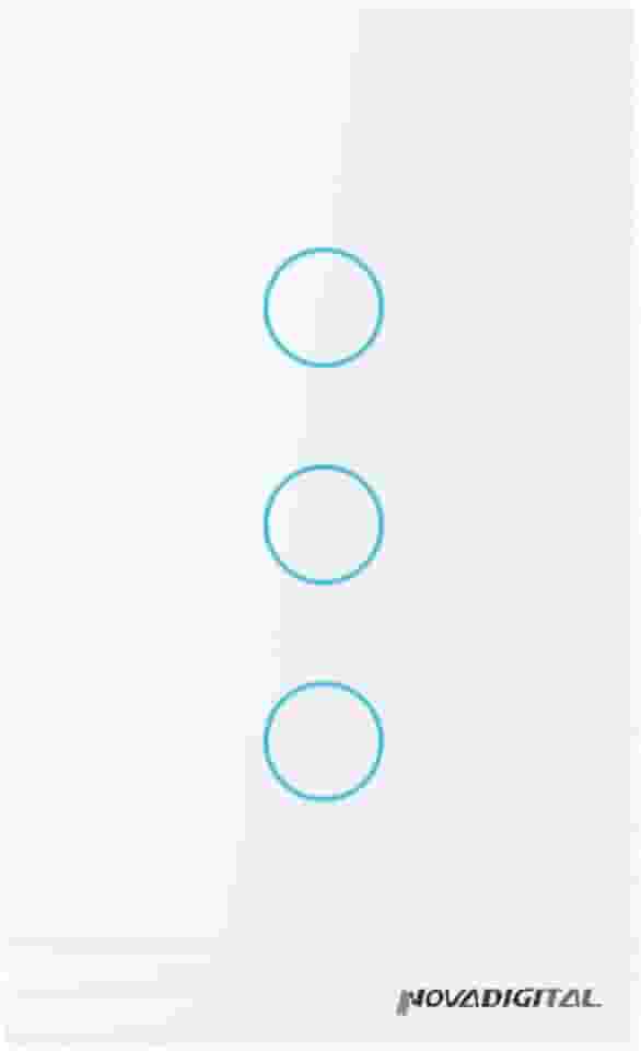 Interruptor Inteligente ZigBee 3 Botões Touch NovaDigital Branco Compatível Alexa Tuya Smart Life