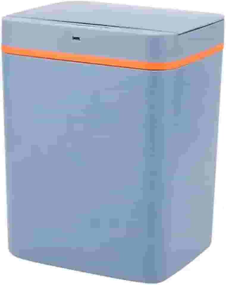 Lixeira Automática com Sensor Inteligente 15L, Sem Toque, Recarregável via USB, Abertura Rápida e Silenciosa, Ideal para Sala, Cozinha, Banheiro e Escritório (Cinza)