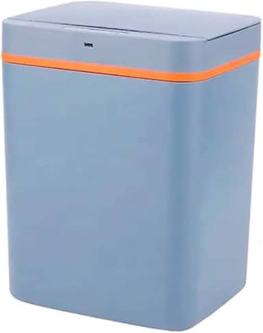 Lixeira Automática com Sensor Inteligente 15L, Sem Toque, Recarregável via USB, Abertura Rápida e Silenciosa, Ideal para Sala, Cozinha, Banheiro e Escritório (Cinza)