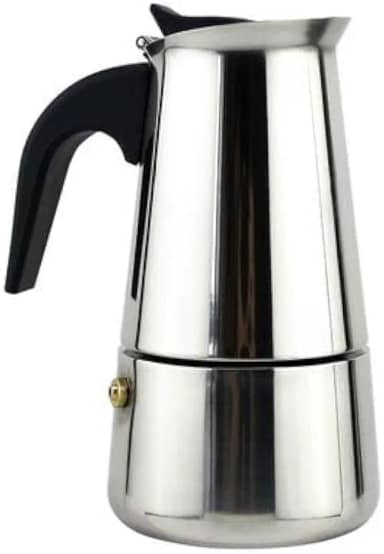 Cafeteira Italiana Moka em Aço Inoxidável, 6 Xícaras, Design Clássico, Alça Ergonômica Café Espresso