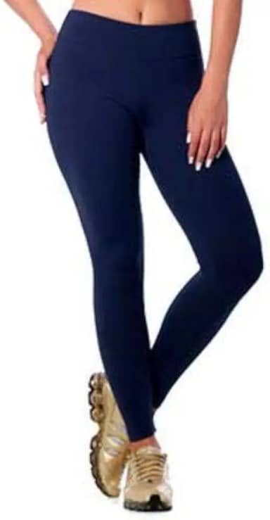 Calça Legging Fitness Cinza Suplex Lisa Academia Musculação