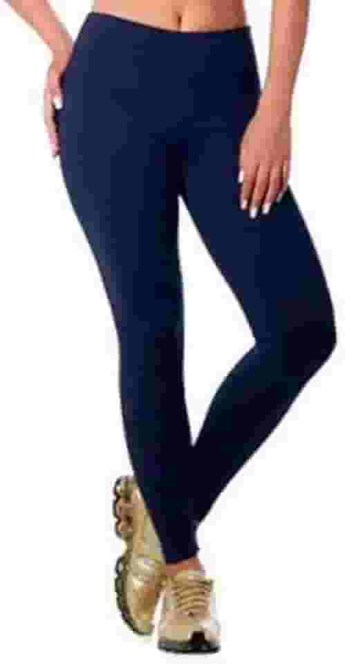 Calça Legging Fitness Cinza Suplex Lisa Academia Musculação