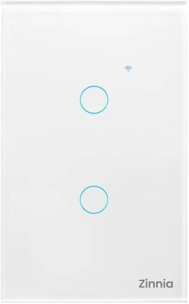 Interruptor Smart Zinnia 2 Botões | Inteligente | Touch | Compatível com Alexa | Smart Home | 10A | 50/60Hz | Branco | ZNS-I2B-WH01
