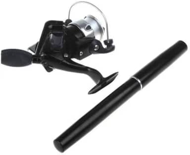 Mini Vara De Pesca Tipo Caneta Pen Com Molinete + Linha