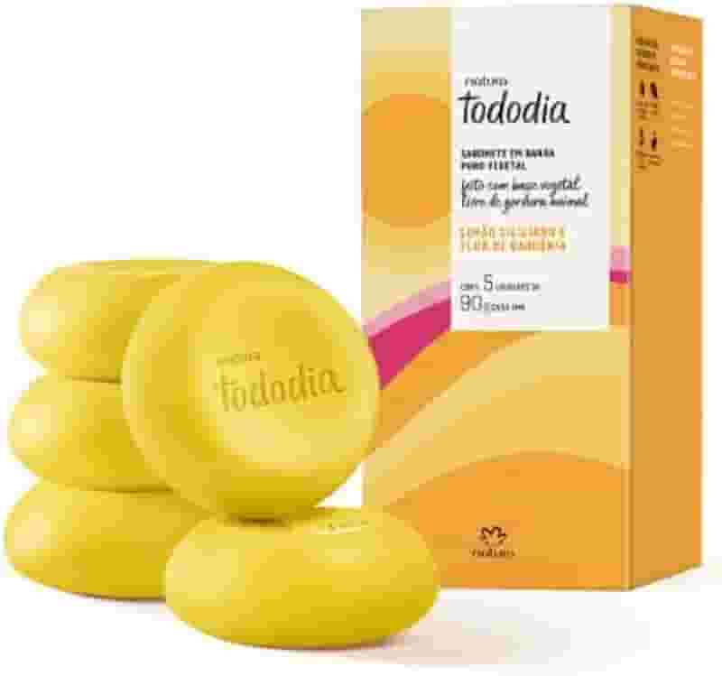 Sabonete em Barra Puro Vegetal Tododia Limão Siciliano e Flor de Gardênia