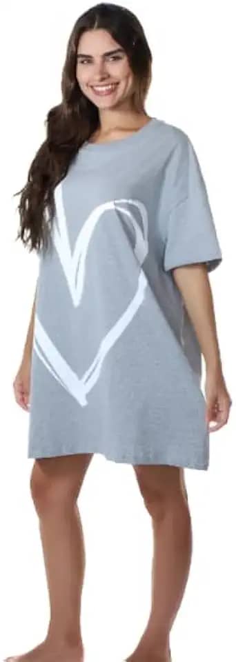 Camisola Feminina De Dormir Camisetão Verão