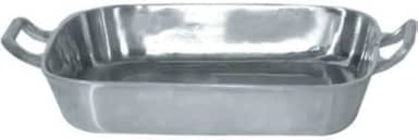 Forma Assadeira Tabuleiro Para Frango 28 cm Aluminio Polido Com Alças