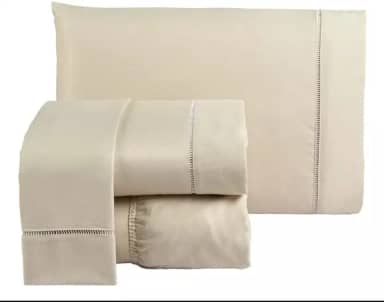 Jogo De Lençol Cama Box Queen 4 Peças Percal 600 Fios Toque Macio Palha