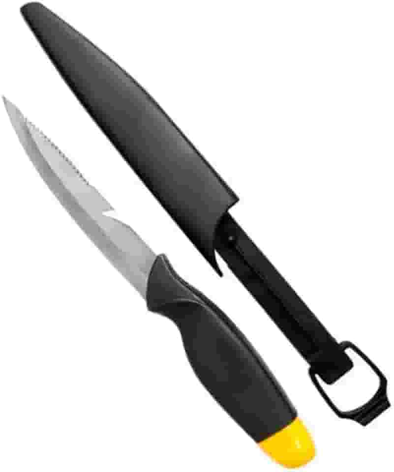 Faca Way Fishing F102 Inox para Filetar com Cabo Flutuante e Bainha de Plástico