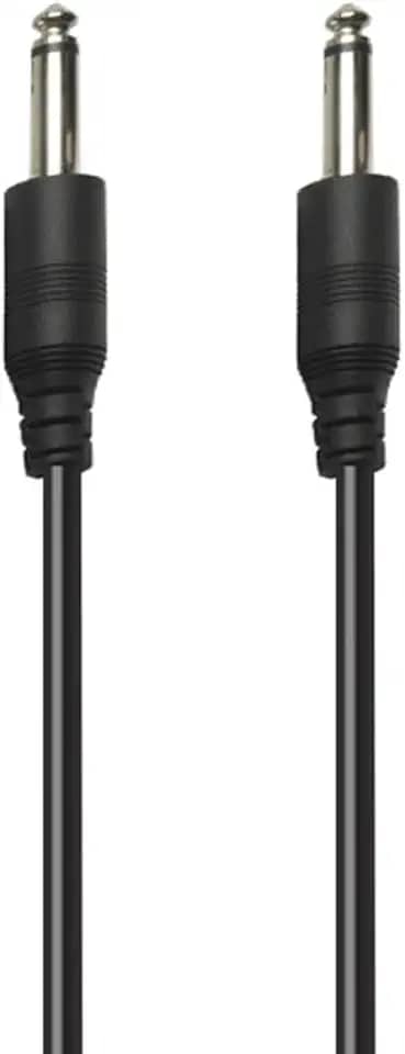 PluCable Cabo de audio P10 para P10 Mono P1050 Preto, Conexoes em metal, 5 Metros
