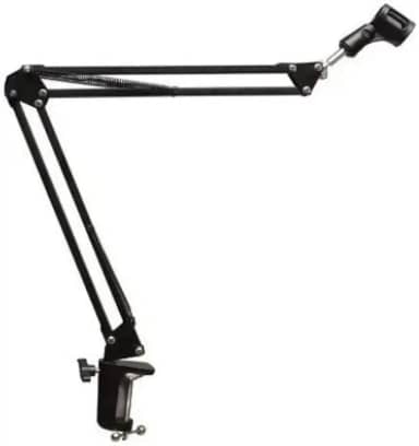 Pedestal Suporte Mesa Articulado Para Microfone Studio Rádio Sem Pop Filter