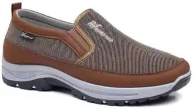 Tênis Masculino Slip On Azul Casual Esportivo Confortável Leve e Antiderrapante para o Dia a Dia