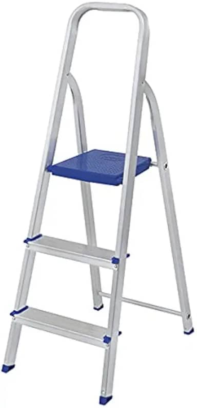 Escada Dobrável 3 Degraus Até 120 Kg De Alumínio 5101 - Mor