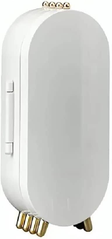 Porta Joia Expositor Com Espelho e Divisórias Dobrável (Branco)