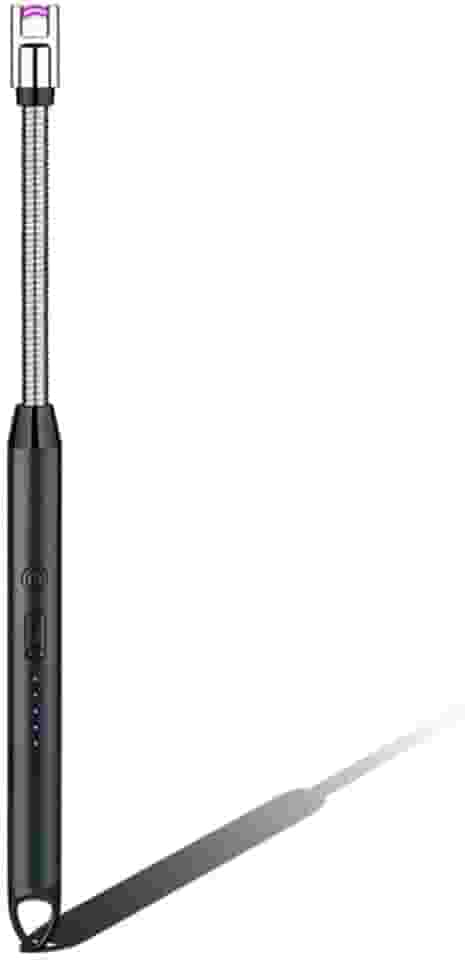 Isqueiro Acendedor Elétrico USB Recarregvel Cozinha Fogão Gas (Preto)