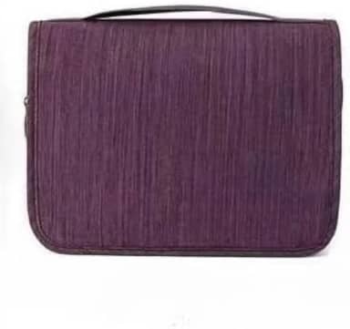 Necessaire Organizadora Bolsa Portátil Feminina Para Maquiagem Para Viagem Higiene Pessoal Com Divisória Cabide (Roxo)