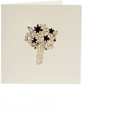 Cartão Ícone Bouquet Creme, Teca, Gu0045, Creme