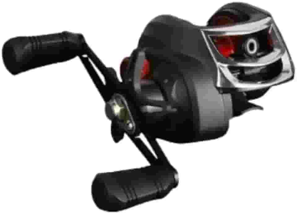 Carretilha De Pesca Para Destro ou Canhoto Carretel 18+1 Rolamentos Com 11 Velocidades Força de Frenagem Magnética de 10 kg Relação 7.2:1 Molinete Preto e Vermelho DUPIN