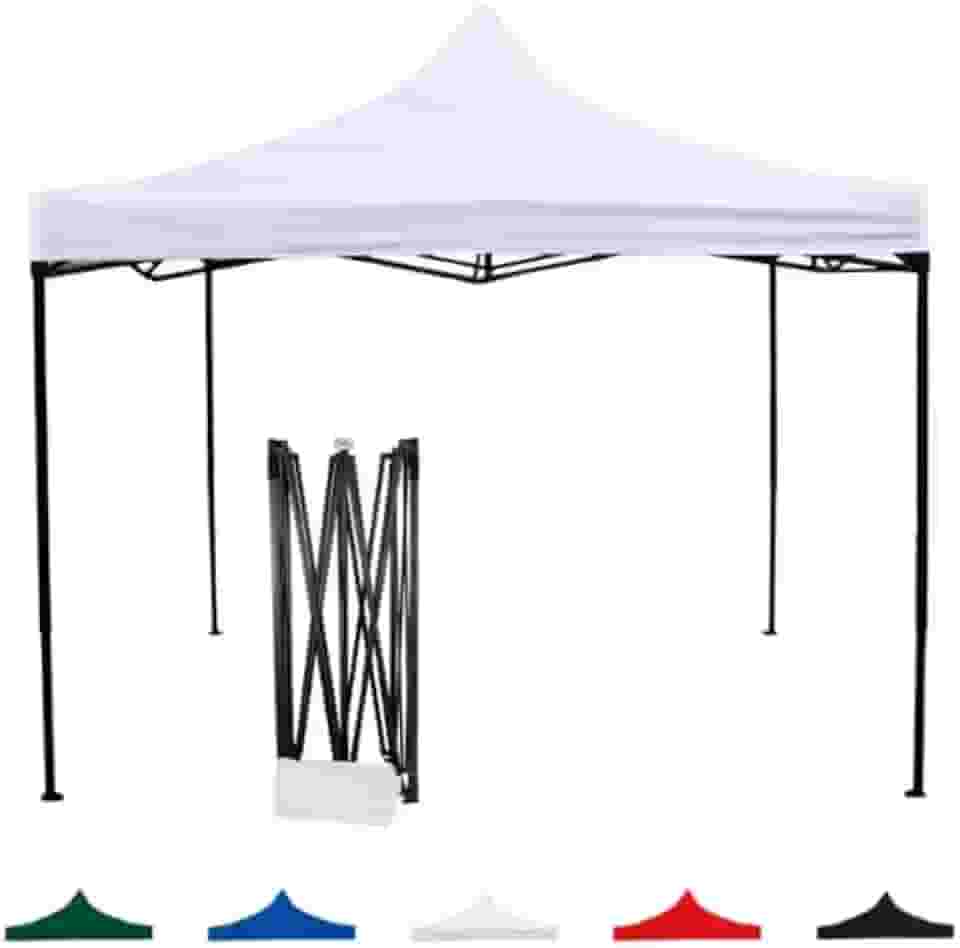 Barraca, Tenda Gazebo 3x3 Sanfonada Aço Galvanizado, Para Feira, laser, Praia, Camping, Estande, Casamento,Jardim (Branca)
