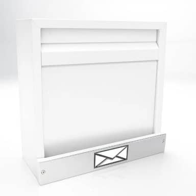 Caixa de Correio Para Muro Parede Aço Inox Embutir Moderna(BRNACA HORIZONTAL)