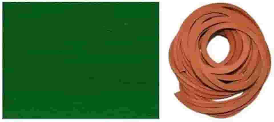 Kit 2,3m Pano Tecido Verde + 6m Borracha L Mesas Sinuca