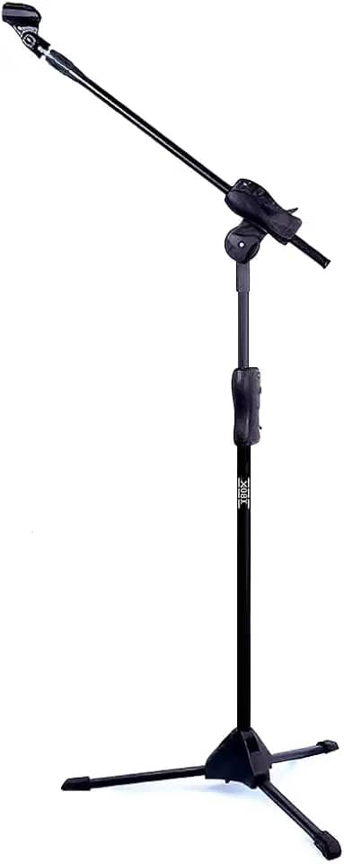 Pedestal Para Microfone Com Regulagem E Estante Girafa + Cachimbo