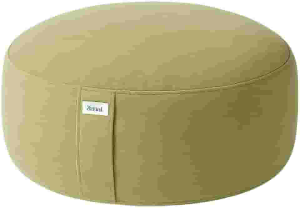 Zenai - Zafu Almofada de Meditação | Ideal para Yoga, Postura e Mindfulness | Enchimento Reciclado e Capa Removível | Suporte Postural Confortável (Verde)