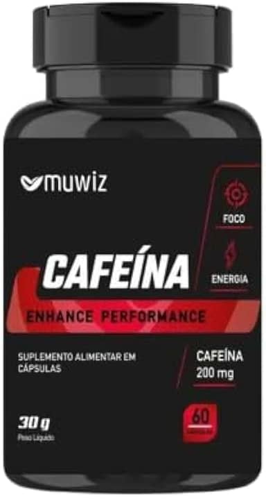 Cafeina 200mg 60 capsulas Muwiz