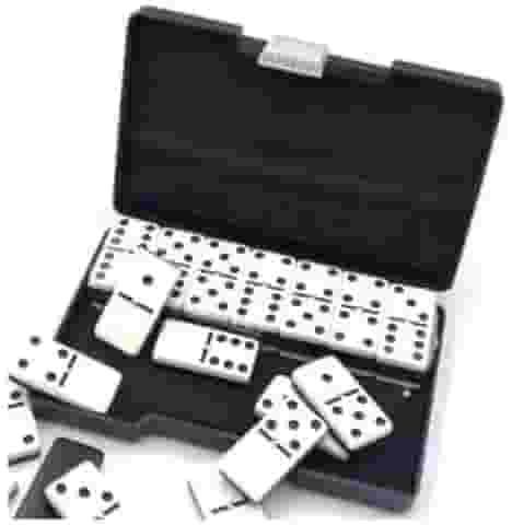 Dominó Profissional, Preto e Branco, 12mm de Espessura, Peças Grandes