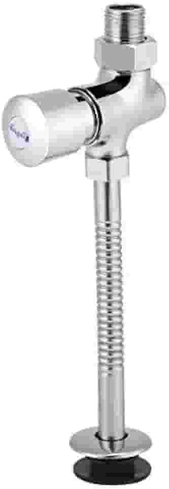 Válvula de descarga para vaso sanitário GOTOTOP Acogedor para banheiro, válvula de descarga urinária, tipo de botão montado na parede com válvula de descarga automática manual de 0,8 Gpf